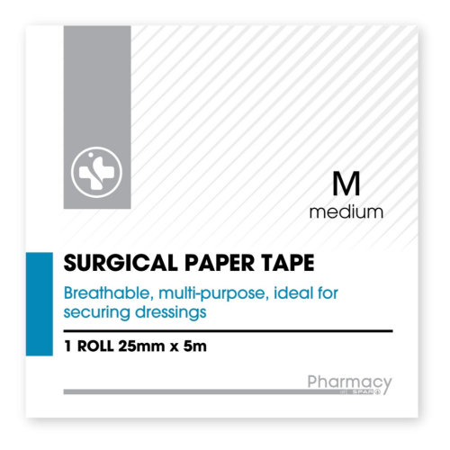 SPAR SURG PAPER TAPE 25MMx5M (M) (RF)